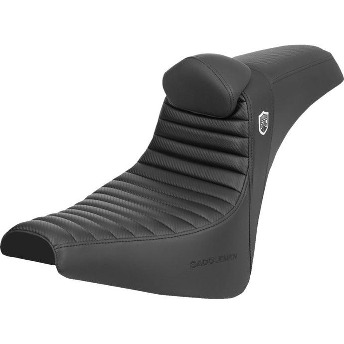 Saddlemen SC81830TB Pro Series SDC Performance Gripper TR CF Seat with Drivers Backrest