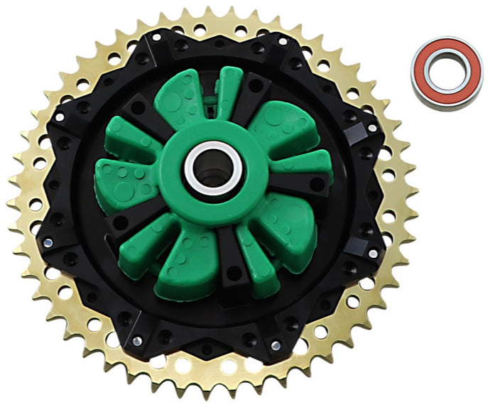 Alloy Art G2CC51-12 Cush Drive Chain Sprocket - Black Anodized Carrier - 51T - Gold