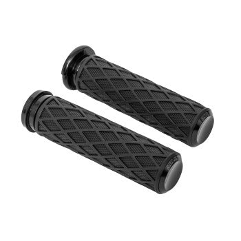 Arlen Ness 500-007 Diamond Grips - Black