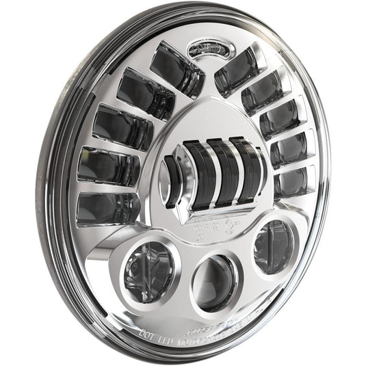 J.W. Speaker 0555031 7in. 8790 LED Adaptive 2 Headlight without Mounting Ring - Chrome