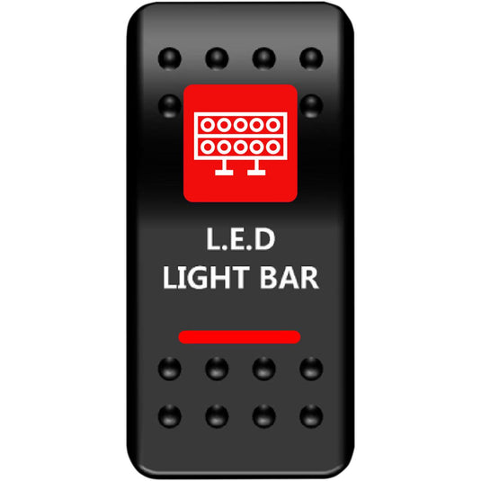 Moose Utility LLB-PWR-R On/Off Rocker Switch - Lightbar - Red