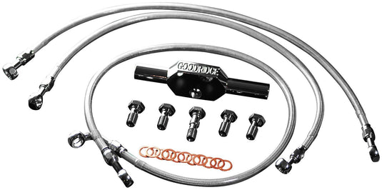 Goodridge HD0131-2FCH/CL +10 High End Front Brake Line Kit - +10in Length