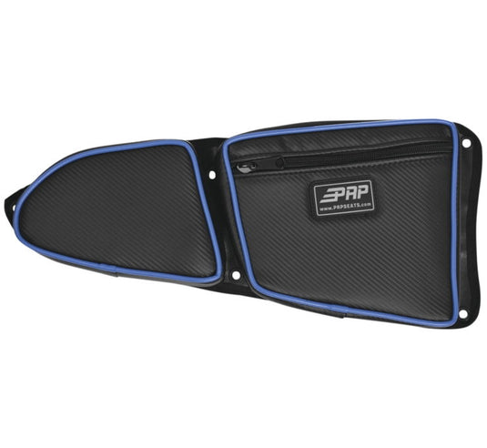 Prp E37-V Front Door Bag with Knee Pads - Passenger Side - Black/Blue