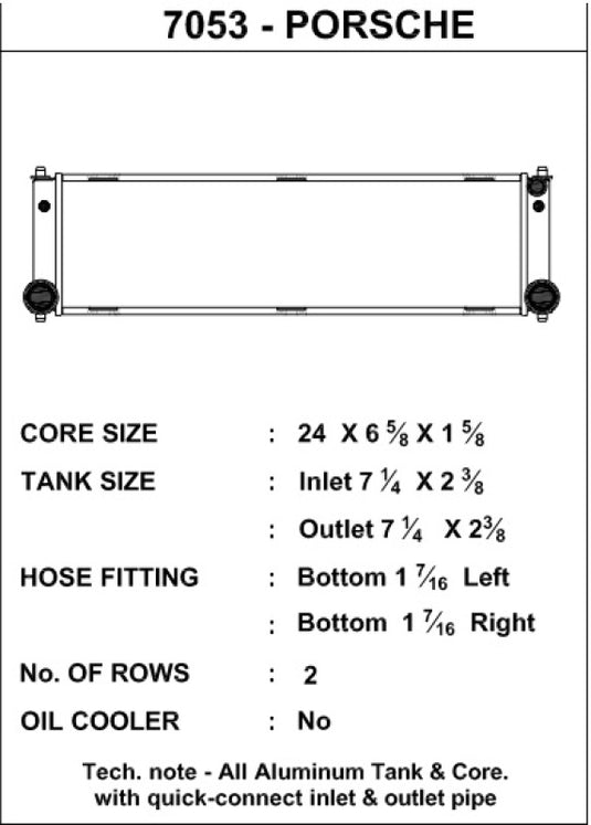Csf 7053 CSF Radiators - Aluminum