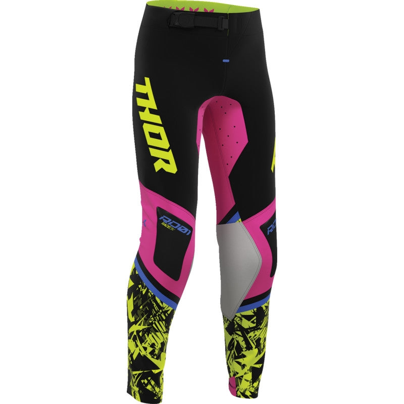 Load image into Gallery viewer, Thor Sportsmode Punkd Youth Pants (24, Black/Fuchsia)
