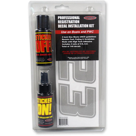 Hardline SILVER900 Professional Registration Decal Installation Kit - Silver