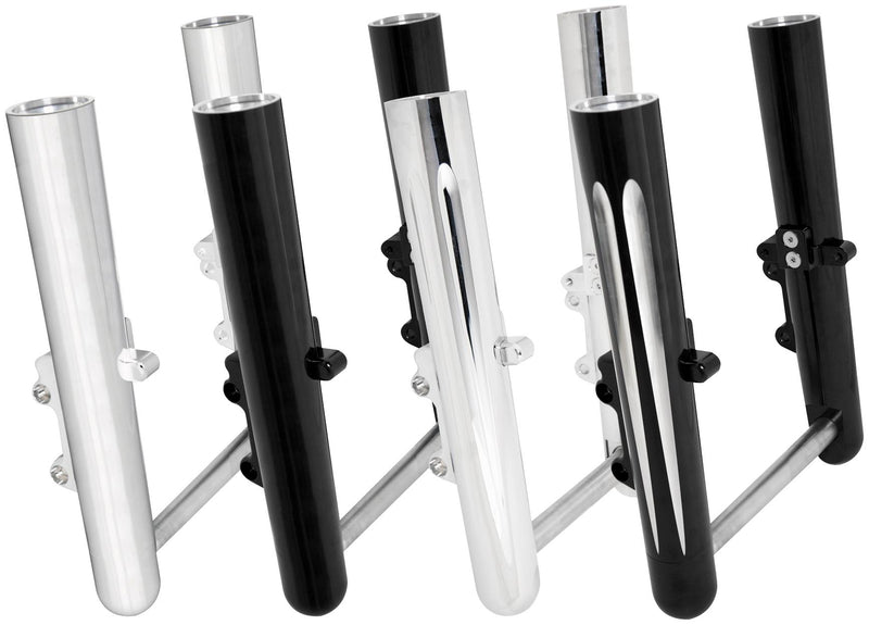 Arlen Ness 06-513 Hot Legs Dual Disc Fork Leg Set - Deep Cut - Black