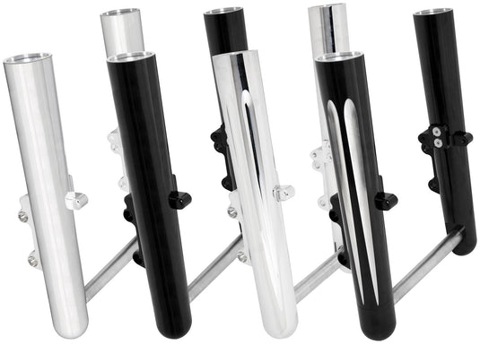 Arlen Ness 06-502 Hot Legs Dual Disc Fork Leg Set - Smooth - Black