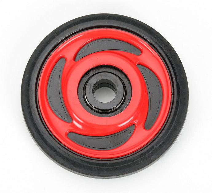 Parts Unlimited 4702-0044 Colored Idler Wheel - 6.38in. Thin x 20mm (No Insert) - Indy Red