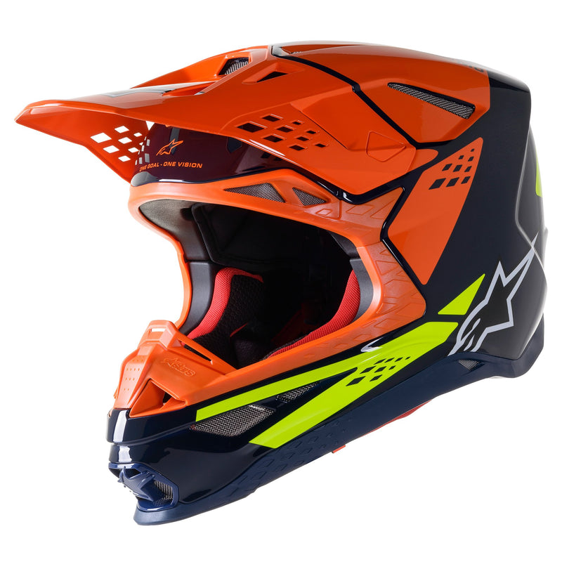 Load image into Gallery viewer, Dark Blue/Orange Fluo/Yellow Fluo Glossy
