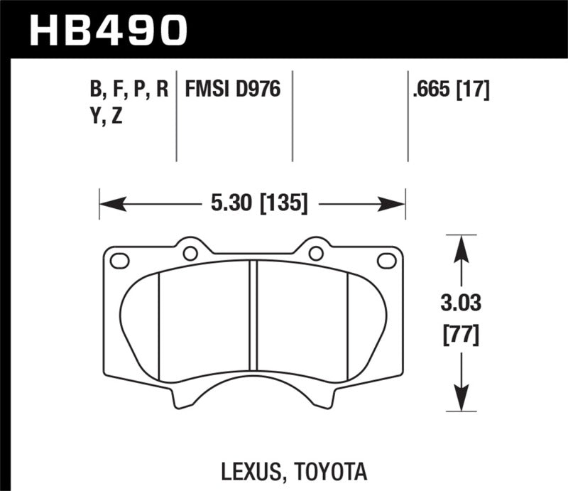 Load image into Gallery viewer, Hawk Performance HB490Y.665 HAWK LTS Brake Pads
