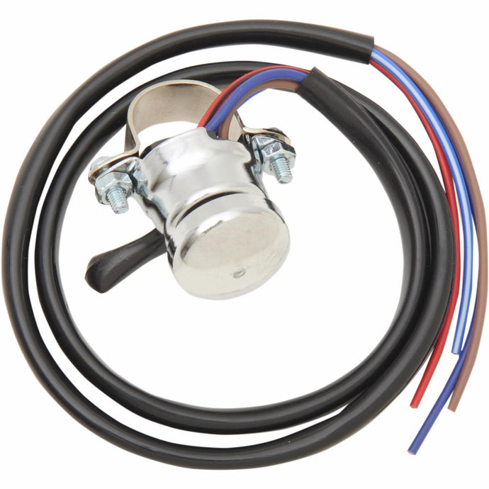 Emgo 46-68733 Lucas Replica Horn/Hi-Low Beam Switch - Black Wire Harness w/ 7/8in. Handlebar Clamp