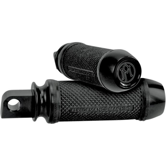 Performance Machine 0035-0094-B Elite Footpeg with Straight Male Mount - Black