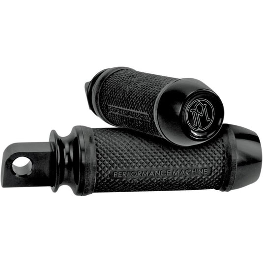 Performance Machine 0035-0094-B Elite Footpeg with Straight Male Mount - Black