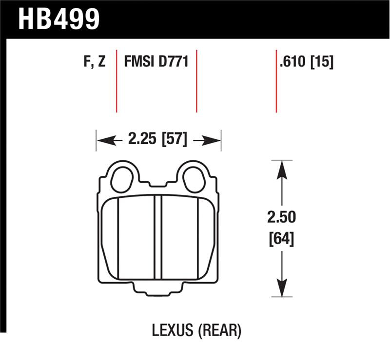 Load image into Gallery viewer, Hawk Performance HB499F.610 HAWK HPS Brake Pad Sets
