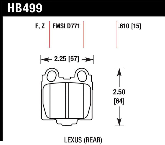 Hawk Performance HB499F.610 HAWK HPS Brake Pad Sets