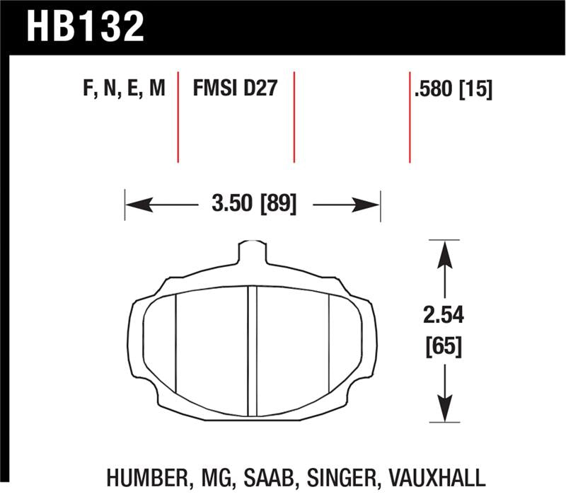 Load image into Gallery viewer, Hawk Performance HB132N.580 HAWK HP+ Brake Pad Sets

