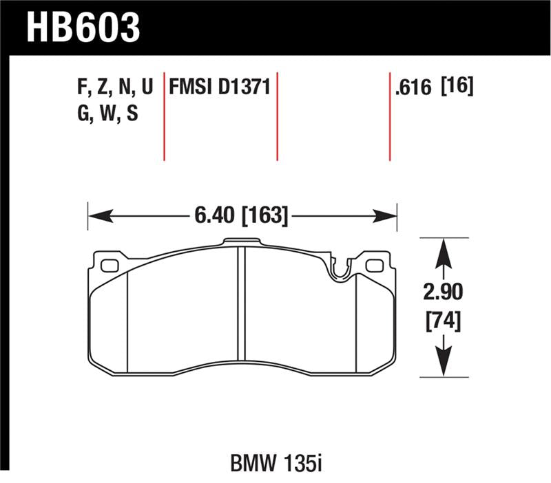 Load image into Gallery viewer, Hawk Performance HB603G.616 HAWK DTC-60 Brake Pad Sets
