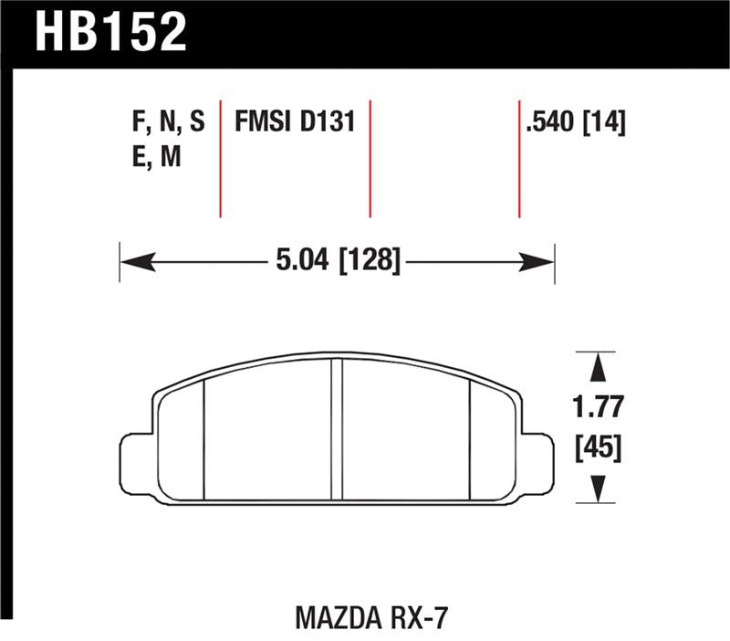 Load image into Gallery viewer, Hawk Performance HB152F.540 HAWK HPS Brake Pad Sets
