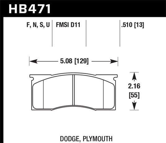 Hawk Performance HB471F.510 HAWK HPS Brake Pad Sets