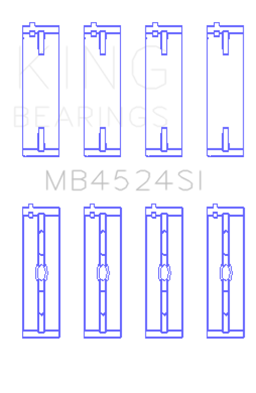 Load image into Gallery viewer, King Engine Bearings MB4524SI0.25 KING Performance Main Bearings
