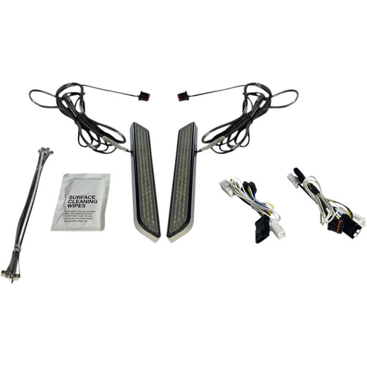 Custom Dynamics CD-FORK-BCM-SC LED Front Fork Lightz - Smoke Lens/Chrome Finish