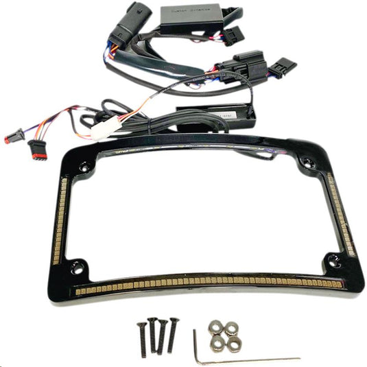Custom Dynamics TF05-BCM-B Radius License Plate Frame - Gloss Black