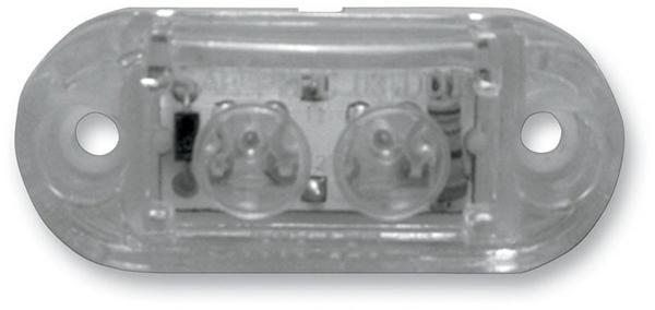 Bluhm Enterprises BL-TRLEDESOR Trailer LED Brite Lites - Oval 2.5in. Marker Light, Clear Lens/2 Red LED