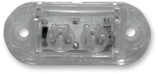 Bluhm Enterprises BL-TRLEDESOR Trailer LED Brite Lites - Oval 2.5in. Marker Light, Clear Lens/2 Red LED