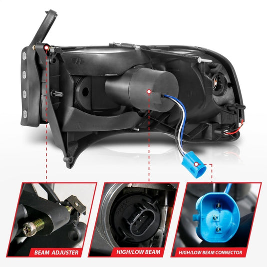 Anzo 111554 ANZ Crystal Headlights
