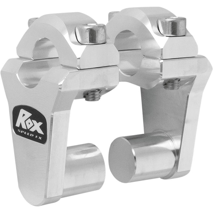 Rox Speed Fx 1R-P2SSN 2in. Pivoting Risers for 7/8in. Handlebars - Natural Aluminum