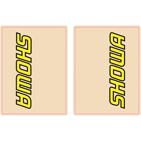 Flu Designs Inc. 01013 Upper Fork Showa Decal - Yellow/Black