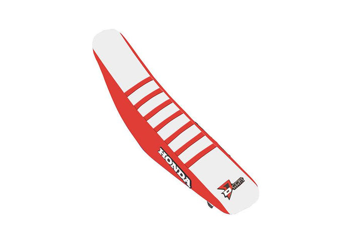 Dcor 30-10-474 Factory Reinforced Seat Cover - Red/White/Red Ribs
