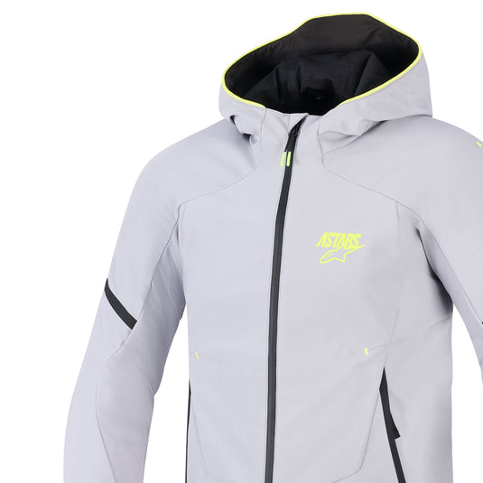Alpinestars Aeroshell Waterproof Jacket (Small, Mid Gray/Yellow Fluo)