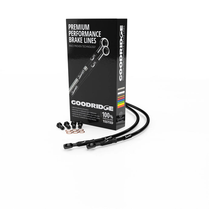 Goodridge HD0055-1FC-CL GR Powersports SS Front Brake Line Kit - Clear