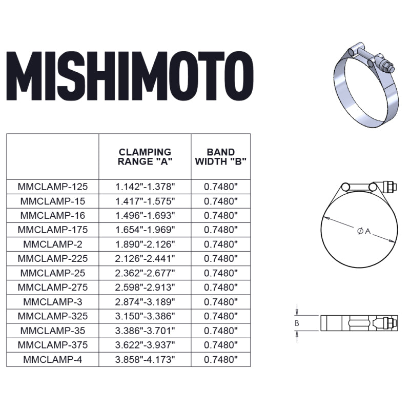 Load image into Gallery viewer, Mishimoto MMCLAMP-3GD MM T-Bolt Clamps
