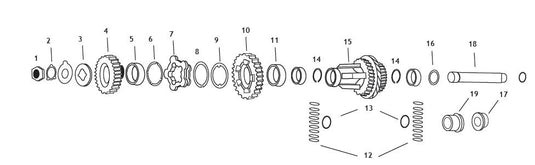 Andrews 202160 2nd Gear Countershaft for 4-Speed Big Twin (10)