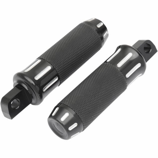 Drag Specialties 1620-1333 Cobra Footpegs - Black/Clear Cuts
