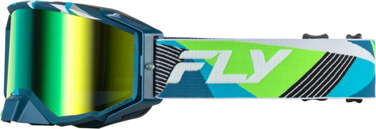 Fly Racing Zone Elite Goggles (One Size Fits Most, Retro/Green)