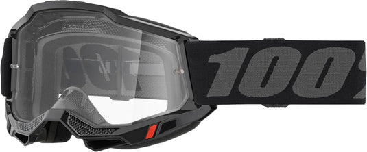 100% Accuri 2 Junior Goggles (One Size Fits Most, Black / Clear Lens)