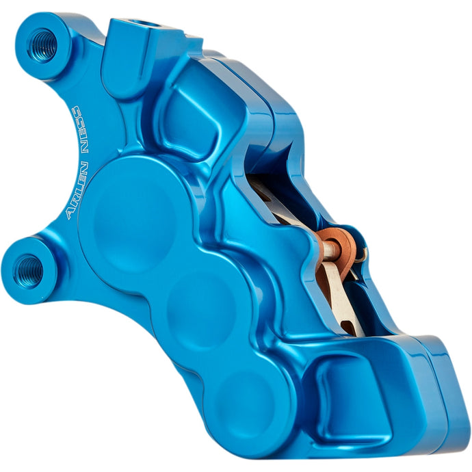 Arlen Ness 02-224 6-Piston Differential Bore Front Brake Caliper for 11.8in. Rotors - Left Side - Blue