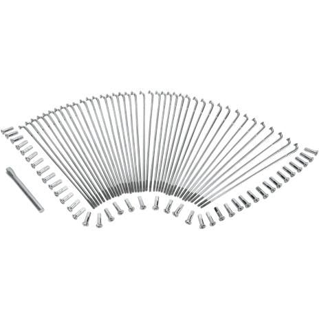 Drag Specialties DS-380130 Chrome 8.25in. Spoke Set  for Drop Center 19in. Rim