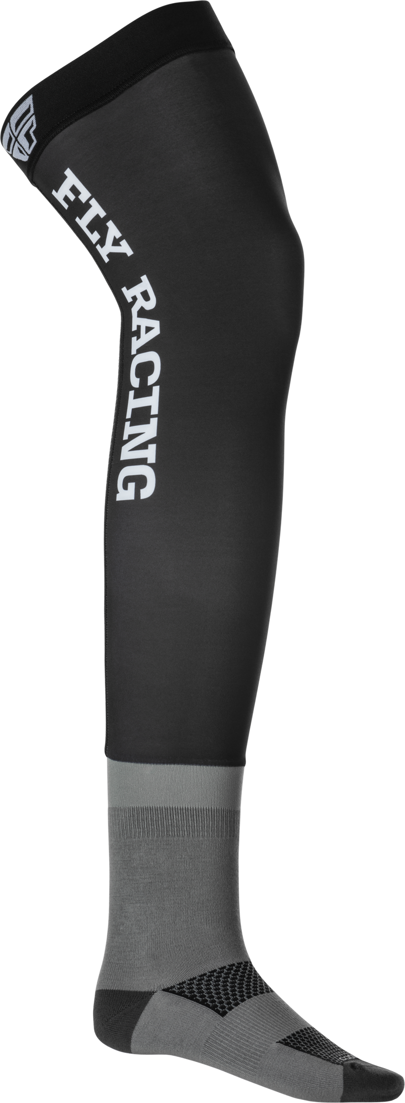 Fly Racing Knee Brace Socks Black/Gray/White Black