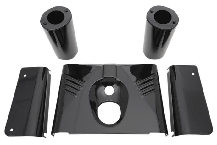 Drag Specialties 0411-0144 5-Piece Fork Tin - Ribbed - Black