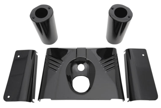 Drag Specialties 0411-0144 5-Piece Fork Tin - Ribbed - Black
