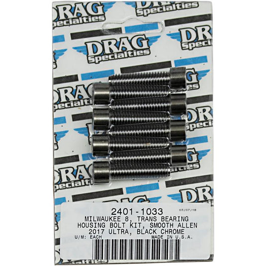 Drag Specialties 2401-1033 Transmission Bearing Housing Bolt Kit - Smooth