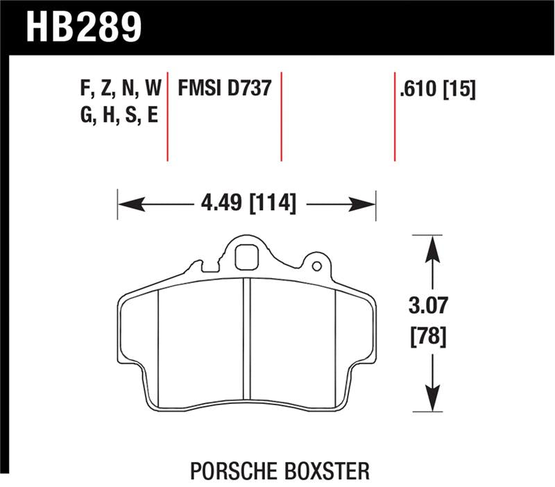 Load image into Gallery viewer, Hawk Performance HB289Z.610 HAWK Ceramic Brake Pad Sets
