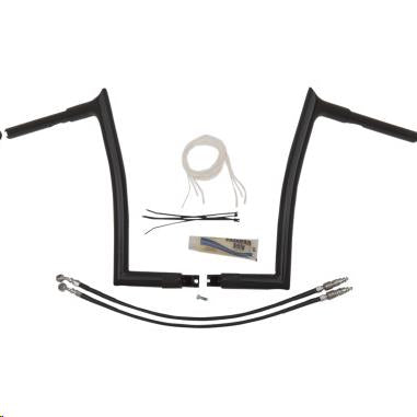 Fat Baggers, Inc. 909314-B 1-1/4in. EZ Install Handlebar Kit with Pointed Top Handlebars - Gloss Black