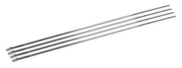 Dei 10202 Stainless Steel 14in. Locking Exhaust Ties - 4 Pack