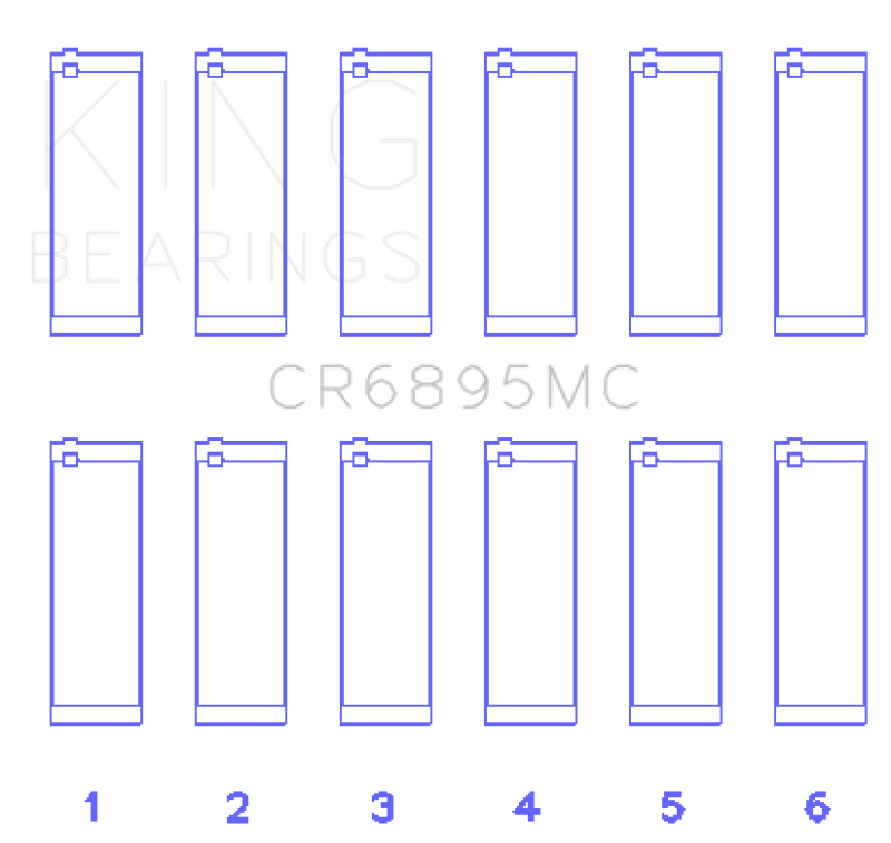 Load image into Gallery viewer, King Engine Bearings CR6895MC KING Connecting Rod Bearings
